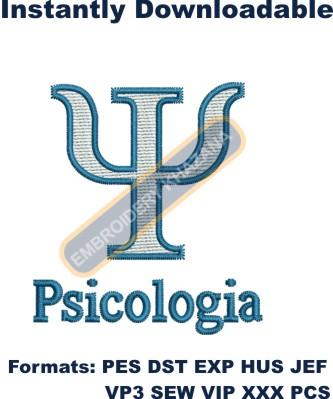 Psicologia Logo Embroidery Design