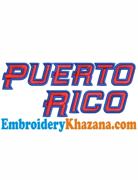 Puerto Rico Embroidery Design