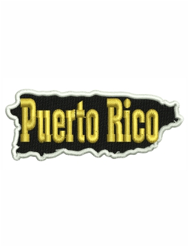 Puerto Rico Map Embroidery Design