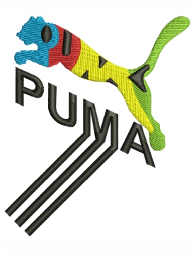 Puma Cat Embroidery Design