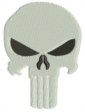 Punisher Skull Embroidery Design