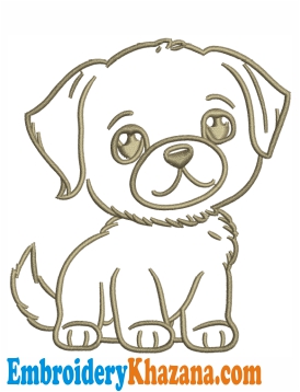 Puppy Dog Embroidery Design