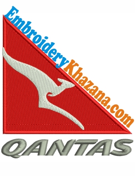 Qantas Airways Logo Embroidery Design