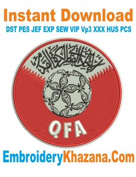 Qatar Fc Logo Embroidery Design