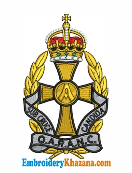 Queen Alexandras Royal Army Nursing Corps Embroidery Design