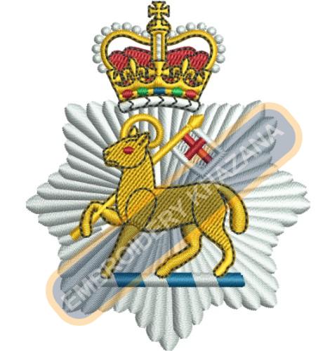 Queen Royal West Badge Embroidery Design