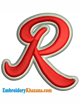 R 3D Puff Embroidery Design
