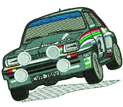 Racing Car Machine Embroidery Design