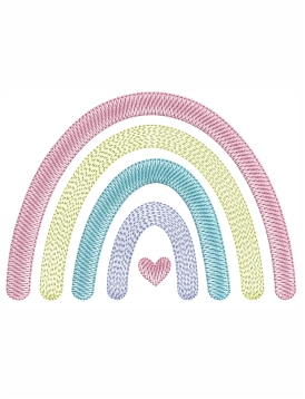 Rainbow Embroidery Design