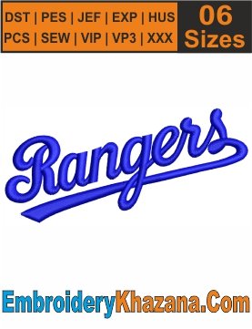 Texas Rangers Embroidery Patterns