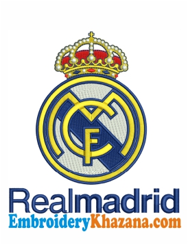 Real Madrid CF Logo Embroidery Design