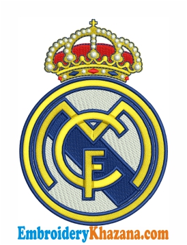 Real Madrid Fc Logo Embroidery Design