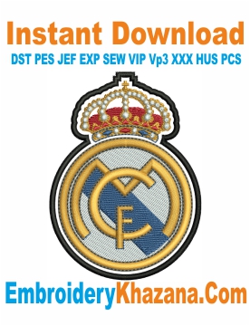 Real Madrid CF Embroidery Design