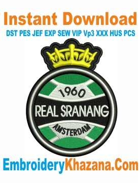 Real Sranang Logo Embroidery Design