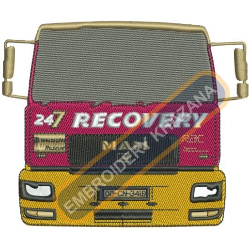 Recovery Bus Embroidery Design