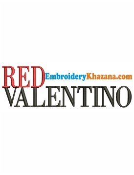 Red Valentino Logo Embroidery Design