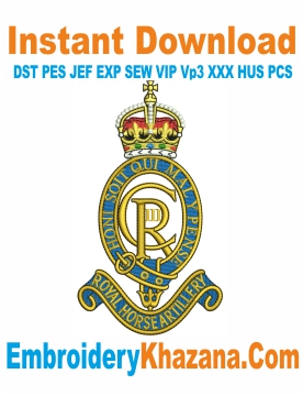 Royal Horse Artillery Embroidery Design
