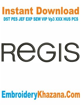 Regis Logo Embroidery Design