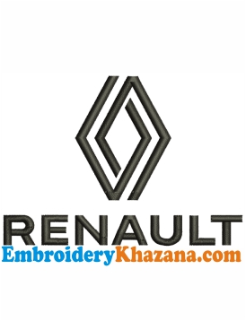Renault Logo Embroidery Design