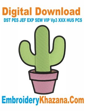 Revamped Cactus Embroidery Design