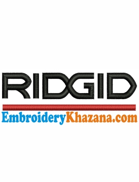Ridgid Logo Embroidery Design