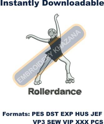 Roller Dance Embroidery Design
