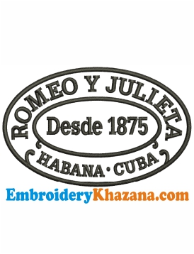 Romeo Y Julieta Cigar Logo Embroidery Design