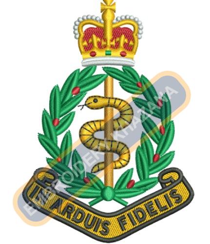 Royal Army Medical Corps Crest Embroidery Design