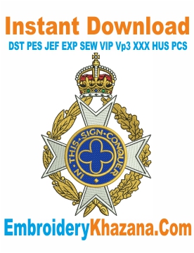 Royal Army Chaplains Department Embroidery Design
