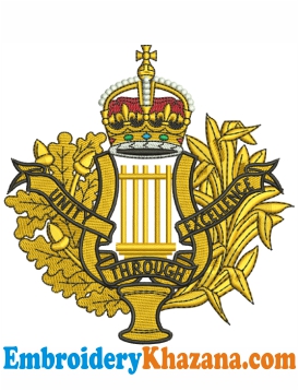 Royal Corps of Army Music Embroidery Design