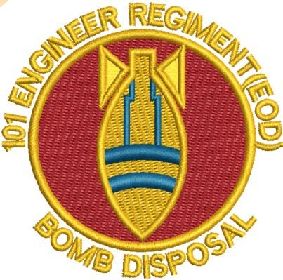 Royal Engineers Bomb Disposal Badge Embroidery Design