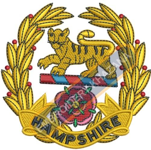 Royal Hampshire Regiment Badge Embroidery Design