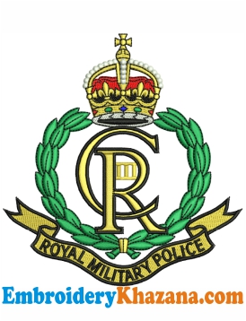Royal Military Police Crest Embroidery Design