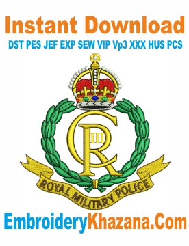 Royal Military Police Logo Embroidery Design