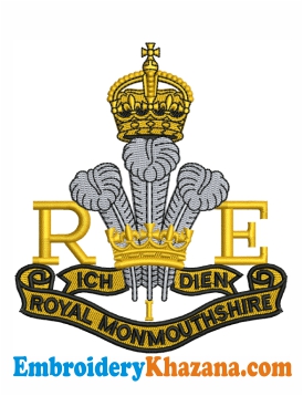 Royal Monmouthshire Royal Engineers Embroidery Design