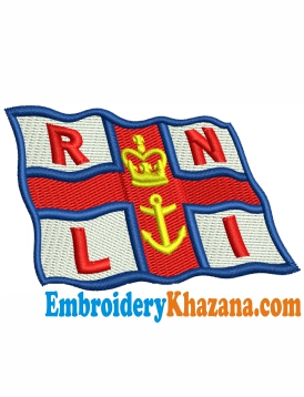Royal National Lifeboat Embroidery Design