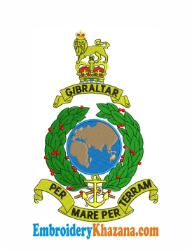 Royal Marines Logo Embroidery Design