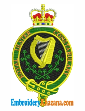 Royal Ulster Constabulary Logo Embroidery Design