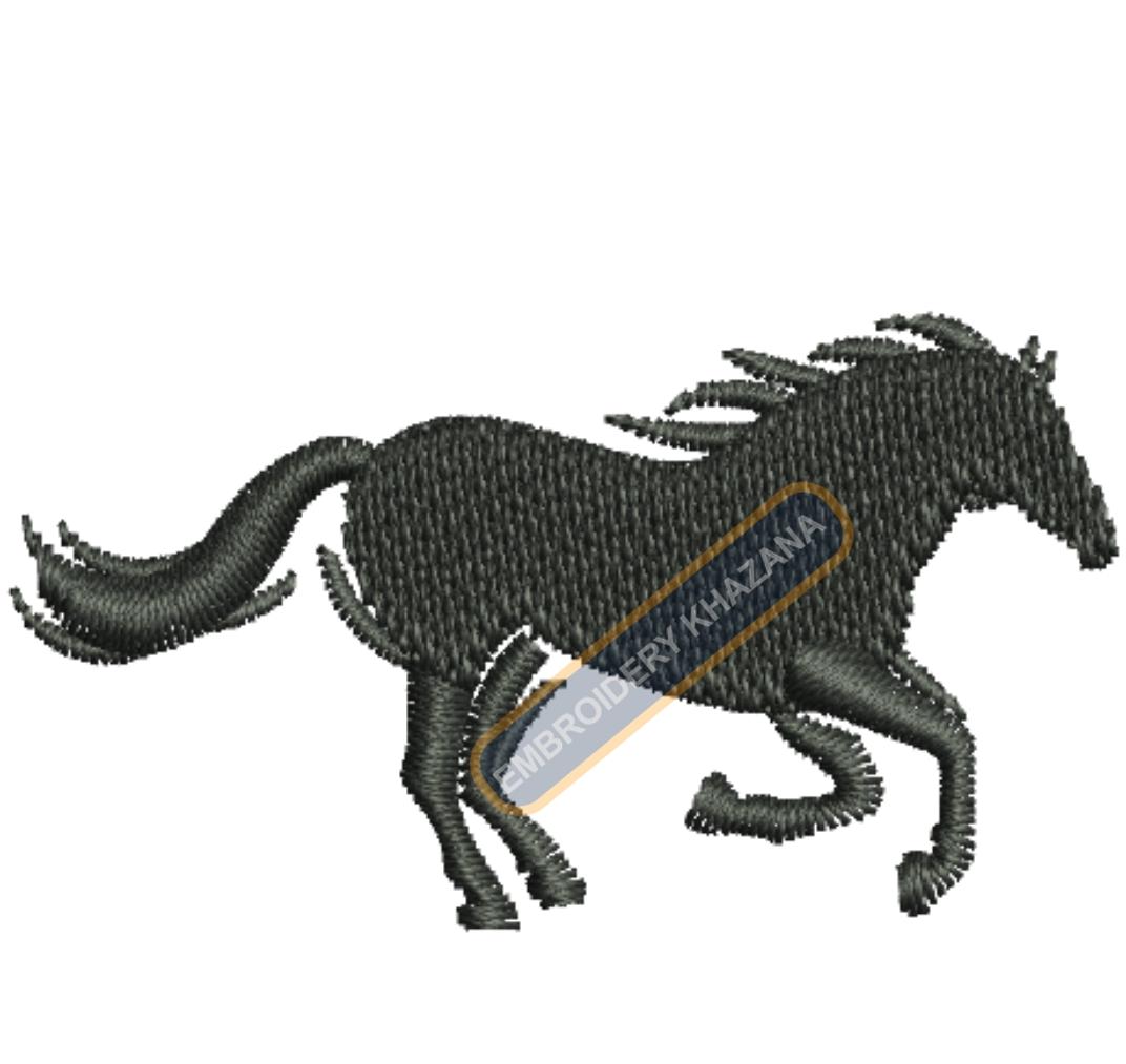 Running Horse Embroidery Design