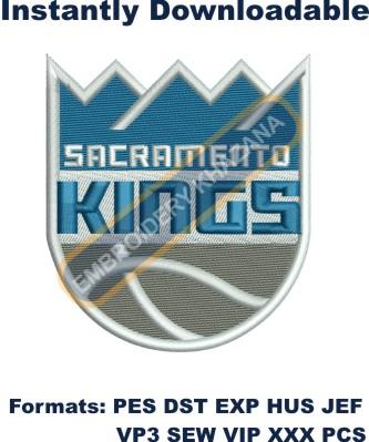 Sacramento Kings Logo embroidery design