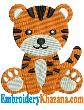 Safari Cat Embroidery Design