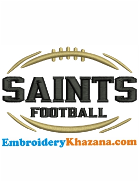 Saints Football Embroidery Design