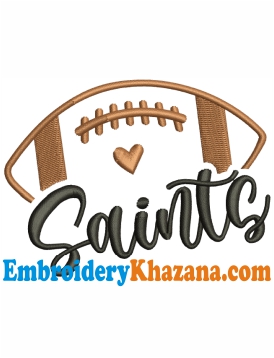 Saints Football Embroidery Design