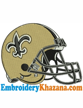 New Orleans Saints Helmet Embroidery Design