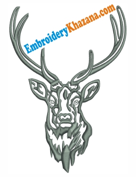Sambar Deer Embroidery Design