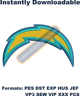San Diego Chargers Logo Embroidery Design