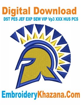 San Jose State Logo Embroidery Design