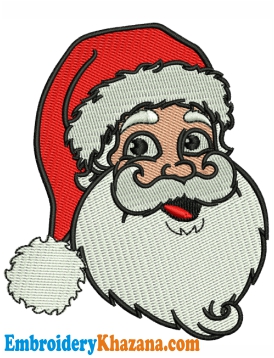 Embroidery Design Santa Claus Face | Instant Download