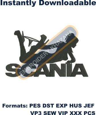 Scania Logo embroidery design