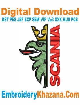 Scania Half Griffin Logo Embroidery Design